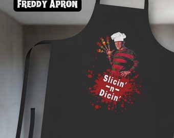 Freddy Krueger Apron, Horror Icon Apron, Slasher Movie Apron, Horror Movie Apron, Scary Movie Apron, Halloween Apron, Gift for Chef, Bloody
