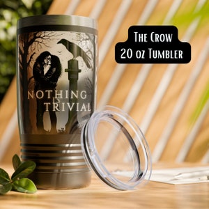 The Crow Movie Tumbler, The Crow Cup, Crow Glass, Brandon Lee, Eric Draven, Gothic Tumbler, 90s Movies, Crow Fan
