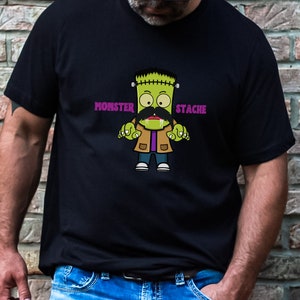 Funny Frankenstein Cartoon  Shirt, Classic Horror Movie, Halloween Shirt, Funny Halloween Shirt, Clever Halloween Shirt, Horror Movie fan