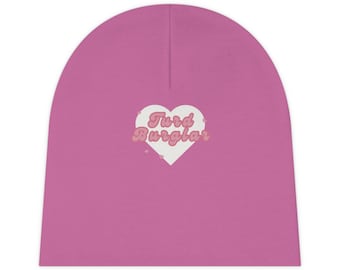 Baby Girl Beanie, Pink Beanie for Baby Girl, Turd Burglar