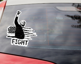 Trump Vinyl Car Sticker, Trump Fight Sticker, Trump Car Decal, Trump 2024