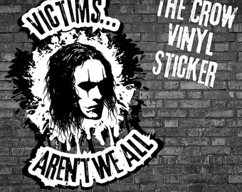 The Crow Vinyl Sticker, Crow Movie Decal, Brandon Lee, Eric Draven, Goth Decor, 90s Movies, The Crow Sticker,