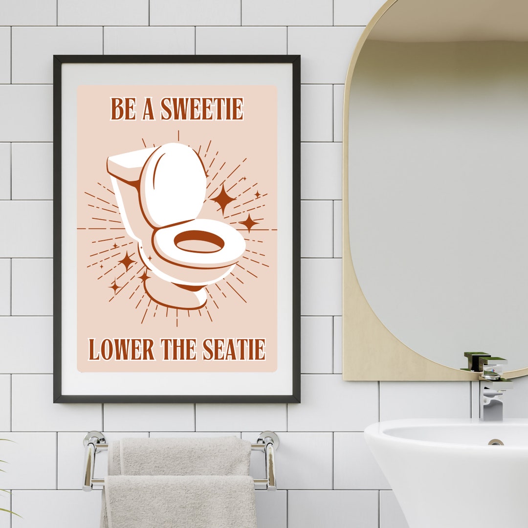 Funny Bathroom Wall Art, Poster Prints, Toilet Humor, Bathroom Decor ...