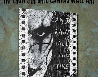 Der Krähe Film Matte Leinwand, The Crow Film Leinwand, The Crow Film Wohnheim Dekor, Gothic Dekor, Eric Draven, Brandon Lee, 90er Jahre Filme,