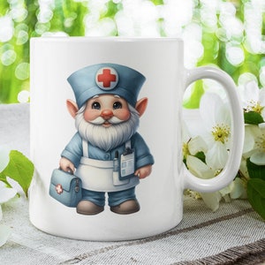 Doctor Mug Gnome Gift New Doctor Graduation,  Gnome Coffee Mug Design Gift Doctor Accent Coffee Mug,