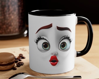 3D Face Mug With Nose, White Mug With Angry Expression, Humorous Gift for  Coffee or Tea, Ceramic - Etsy