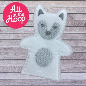 In The Hoop Finger Puppet Wolf, Machine Embroidery Designs, Brother PES, HUS, VP3 all Formats, Easy Tutorial Included ITH
