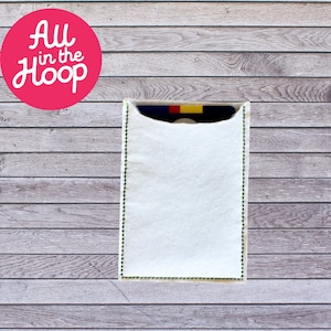 Porte-cartes anneau uni, motifs de broderie machine, Brother PES, HUS, VP3 tous les formats, tutoriel facile inclus ITH