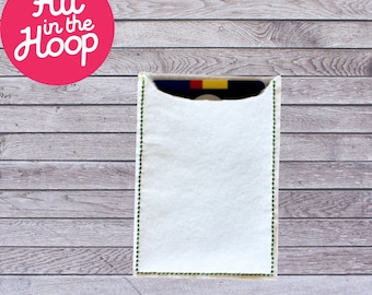In The Hoop Plain Card Holder, Machine Embroidery Designs, Brother PES, HUS, VP3 all Formats, Easy Tutorial Included ITH