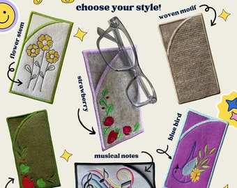 In The Hoop Brillenetuis 6er Pack, Maschinenstickerei Designs, Brother PES, HUS, VP3 alle Formate, Easy Tutorial inklusive ITH