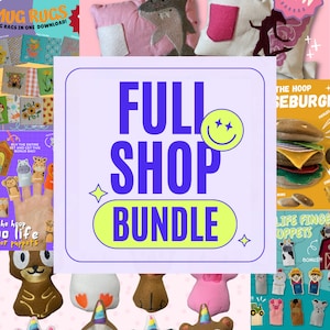 Todo en nuestra tienda: diseños de bordado a máquina All In The Hoop para todas las máquinas, ITH, Brother PES, VP3, HUS, jef y más. ¡Consíguelo todo!