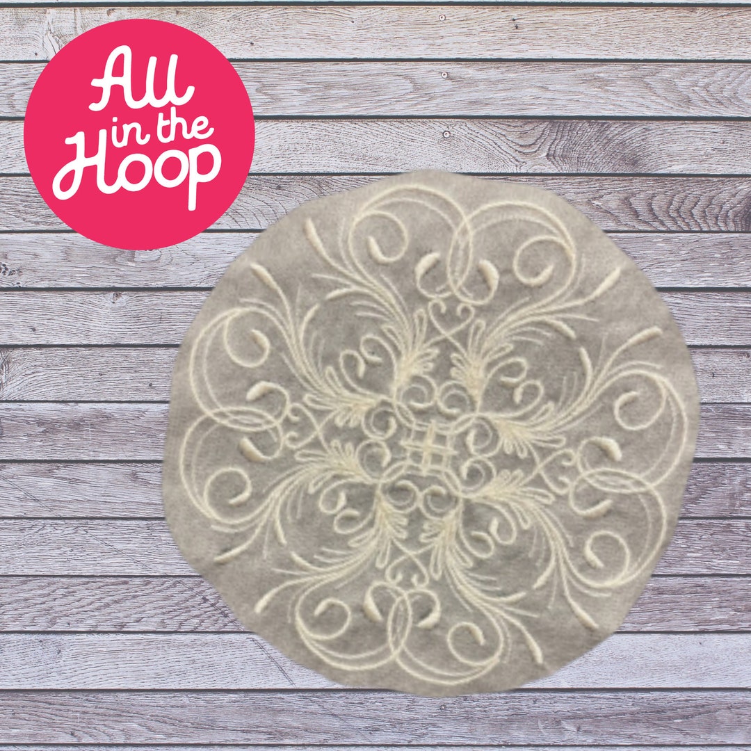 In the Hoop Organza Soft Swirls Machine Embroidery Designs Etsy