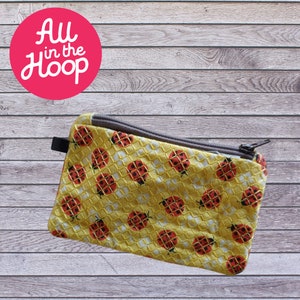 In The Hoop Zipper Bag Quilt A, Machine Embroidery Designs, Brother PES, HUS, VP3 all Formats, Easy Tutorial Included ITH