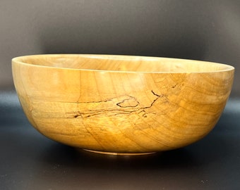 Hand Turned Silver Maple Bowl, Wood Bowl, Wood Turning, Lathe, Bowl,