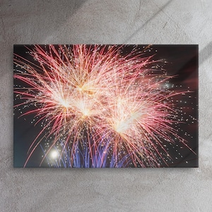 July 4th Fireworks &quot;Fire Flare&quot; Canvas Print, Wall Decor, Wall Art, Space Gift