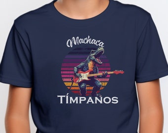 Machaca timpanos guitarra /  Dinosaurios / Pequeños alborotadores / Camiseta  niños / camiseta divertida, regalo para niños