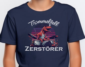 Klein aber laut / Trommelfell Zerstörer / Kinder T-Shirt / Dinosaurier / Trommel / Kinder Zitat, lustiges T-Shirt, Geschenke für Kinder