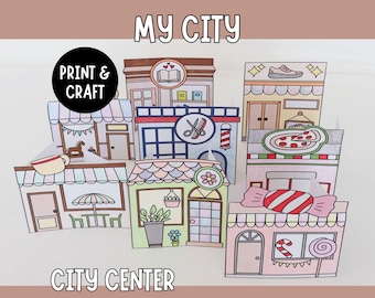 My City – City Center | Printable Craft Activity