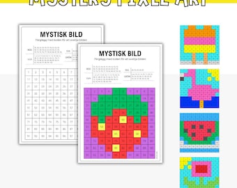 Reveal the Hidden Picture – Summer Mystery Coloring by Number