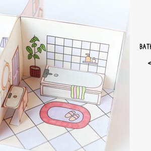 Baignoire Miniature Pour Maison De Poupée - Avec Pomme De Douche - Accessoire Salle De Bain - DIY Enfant