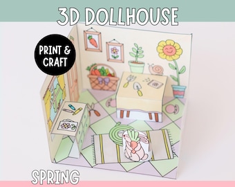3D Dollhouse Room – Spring Theme craft