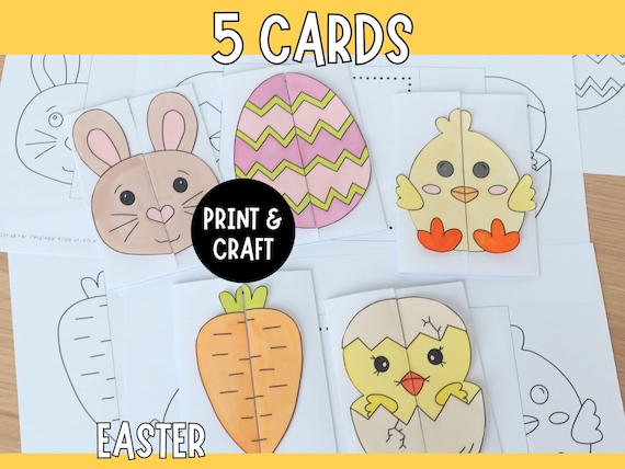 Easter Cards - Printable Paper Craft Activity for Kids