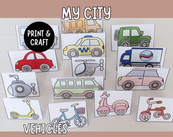 My City – Vehicles | Printable Craft for Kids