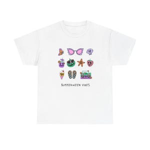 Sommarvibbar T-shirt | Halloween Sommarikoner T-shirt