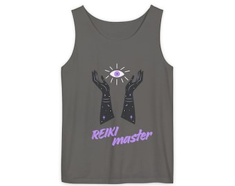 Reiki Master illustration Tank Top | Energy Healing hands, chakra symbol