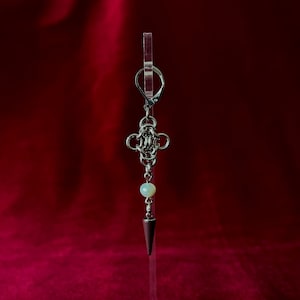 Spiky Chainmail Earring With Pearl | Spiked Stainless Steel Chainmail Earring | Medieval Jewelry | Handmade Jewelry | Ren Fair Jewelry