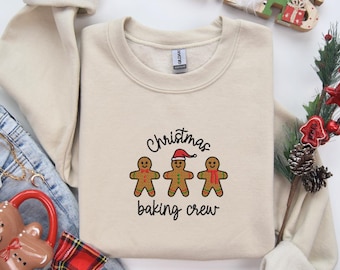 Embroidered Christmas Baking Crew Sweatshirt