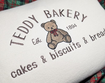 Embroidered Teddy Bear Bakery Sweatshirt