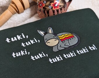 Embroidered Tuki Tuki Crewneck Sweatshirt, Burrito Sabanero Sweater