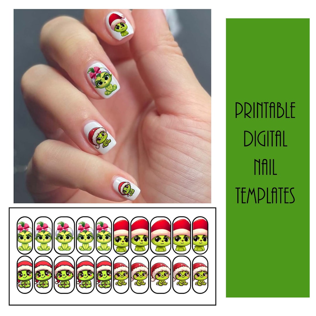Grinchnail Templatenail Wrapsnail Decalsnail Suppliesnail Artnail Stickernail Design