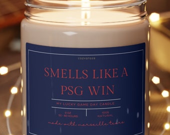 Smells Like a Win Candle, Paris SG, Ligue 1, PSG, Scented Candle, Soccer Gift, Champions League, Game Day Candle, Paris Saint-Germain F.C.