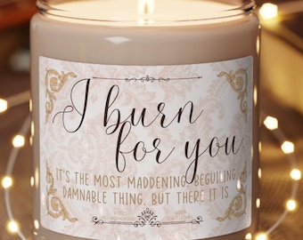 Bridgerton Candle, Bridgerton Regency Era, Duke of Hastings, Bridgerton Gift, Lady Whistledown and Julia Quinn Quote Candle, Regency Gift