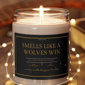 Smells Like a Win Candle, Premier League, Wolverhampton Wanderers F.C., Wolves Soccer Gift, Champions League, Game Day Candle, Gift for Him
