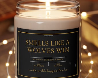 Smells Like a Win Candle, Premier League, Wolverhampton Wanderers F.C., Wolves Soccer Gift, Champions League, Game Day Candle, Gift for Him