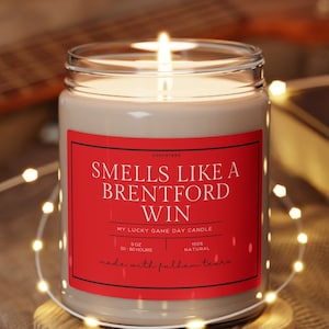 Smells Like a Win Candle, Premier League, Brentford FC, Scented Candle, Soccer Gift, Champions League, Game Day Candle, Gift for Him