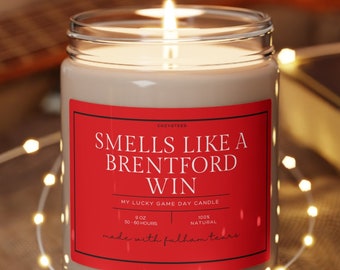 Smells Like a Win Candle, Premier League, Brentford FC, Scented Candle, Soccer Gift, Champions League, Game Day Candle, Gift for Him