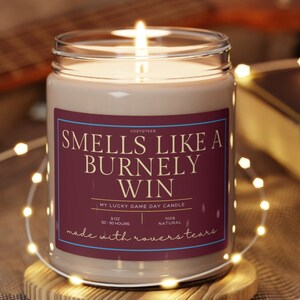 Smells Like a Win Candle, Premier League, Burnley FC, Scented Candle, Soccer Gift, Champions League, Game Day Candle, Gift for Him