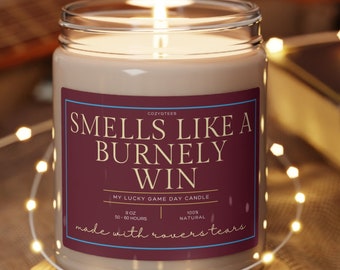 Smells Like a Win Candle, Premier League, Burnley FC, Scented Candle, Soccer Gift, Champions League, Game Day Candle, Gift for Him