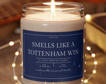 Smells Like a Win Candle, Premier League, Tottenham Hotspurs, Scented Candle, Soccer Gift, Champions League, Game Day Candle, Spurs Win