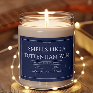 Smells Like a Win Candle, Premier League, Tottenham Hotspurs, Scented Candle, Soccer Gift, Champions League, Game Day Candle, Spurs Win
