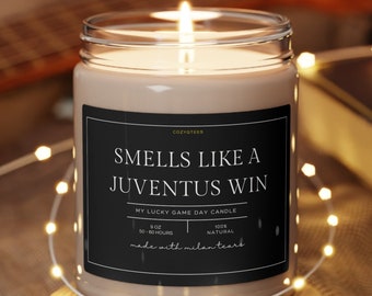 Smells Like a Win Candle, Juventus FC, Soccer Gift, Champions League, Game Day Candle, Juventus Football Club Win, Serie A, Coppa Italia