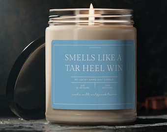 Smells Like a Tarheel Win Candle, Tar Heels, NCAA Basketball Gift, Chapel Hill NC, Game Day Candle, Sports Win Candle, College Win Candle