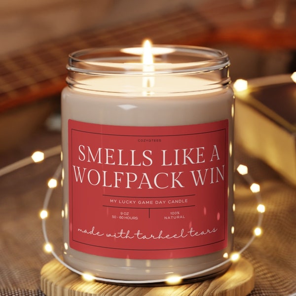 Smells Like a Wolfpack Win, Pack Football, NCAA, Sports Win Candle, Wolf Pack Gift