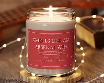 Smells Like a Win Candle, Arsenal Gift, Premier League, Arsenal Gunners, Scented Candle, Soccer Gift, Champions League, Game Day Candle