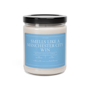 Smells Like a Win Candle, Premier League, Manchester City, Scented Candle, Soccer Gift, Champions League, Game Day Candle, Man City Win image 10