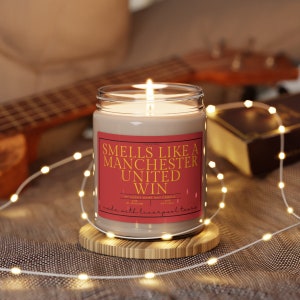 Smells Like a Win Candle, Premier League, Manchester United, Scented Candle, Soccer Gift, Champions League, Game Day Candle, Gift for Him